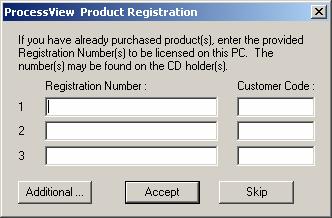 ProcessView Figure 21. ProcessView Product Registration 3.