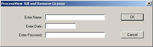 Enter your name, the date, and the password you received from Smar to kill the license on the above dialog box, and then click OK.