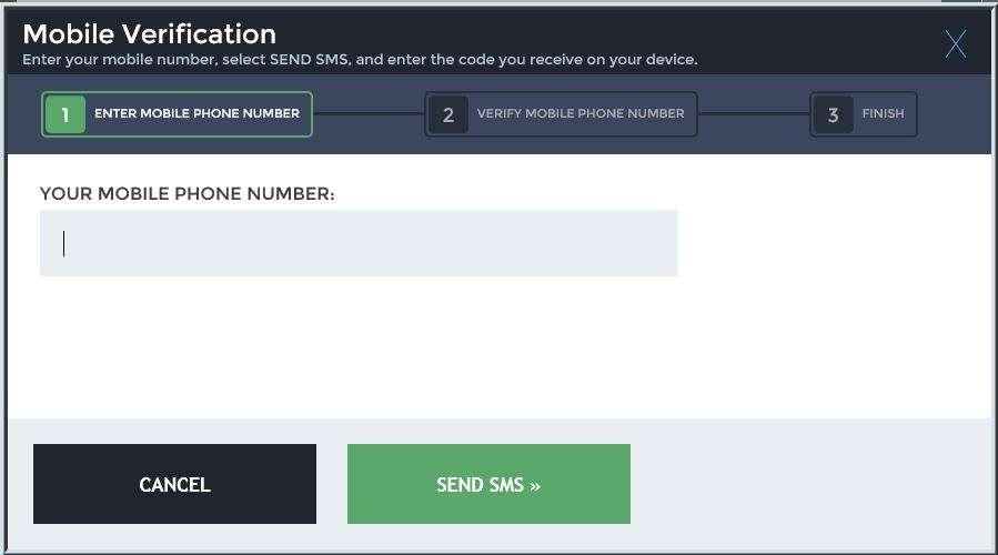 code. Step 6: Enter the validation code into the SMS Verification Code field