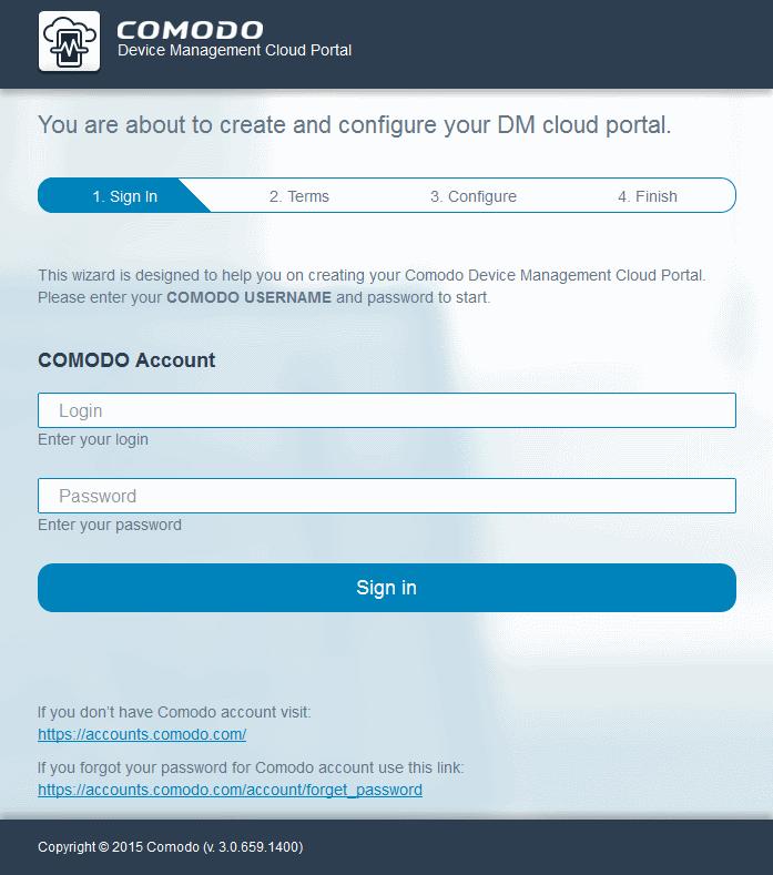 Enter your CAM account username and password and click Sign-in.