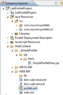 Chapter 2 - Portlet Development Using Rational Application Developer 8.5 2.7 Portlet Project The src folder is the root of all Java class source code. The compiled.class files go to WEB-INF/classes.