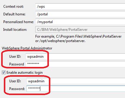 5 Enter the WebSphere administrator user ID