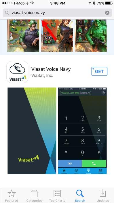 Install app and sign in After upgrading, go to the App Store and search for Viasat Voice Navy. Search for app Sign in Registration Search for Viasat Voice Navy and tap. Then tap Install.