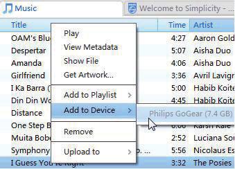 To select auto sync settings, Manual sync To manually transfer selected playlists, 1