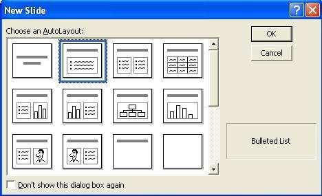 3. It will display the blank Bulleted List slide to enter information. Add A New Slide PowerPoint presentation file is a collection of slides. Till now, you have created a slide.