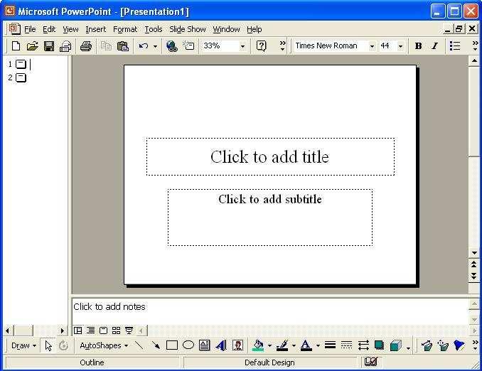 1.2 WORKING WITH POWERPOINT Standard Toolbar 1.2.1 PowerPoint Components From the PowerPoint window, you can create presentations and use its toolbars and menus.