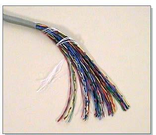 Multi-pair cables Telecommunications cable comes in many sizes, starting with a single pair of wires to 4200 pairs of wires. A standard color coding scheme is used for each 25 pairs of wires.