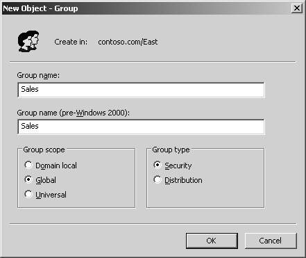 Lesson 2 Creating and Administering Groups 8-23 f08ad04 Figure 8-4 New Object Group dialog box Deleting a Group As your organization grows and changes, you might discover groups that you no longer