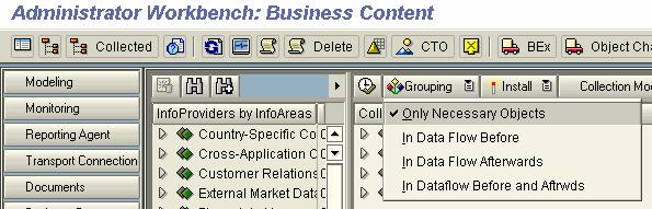 Business Content Installation: Group Objects 45 Where?