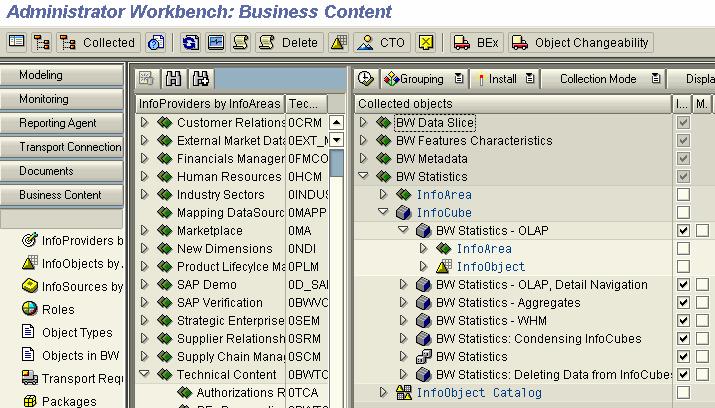 Business Content Installation: Check & Install 47 Ensure That All Objects in Tree Are Selected For Installation (or