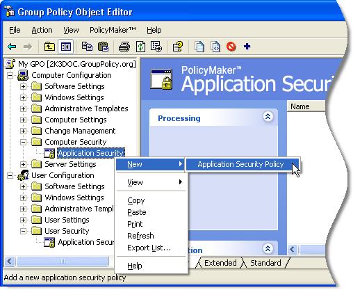 BeyondTrust Corporation User Guide Managing Application Security With each Application Security policy item, you elevate or reduce the permissions and privileges of a Windows application or process