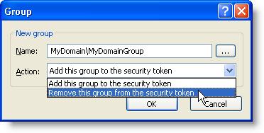 BeyondTrust Corporation User Guide 3. In the Group dialog box, enter a group name or click to browse to a group.