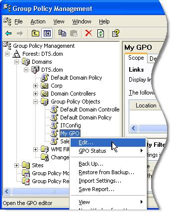 In either case, you then use the Group Policy Object Editor (GPOE) to edit the GPO, adding and configuring policy items with PolicyMaker Application Security.
