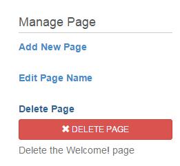 Delete a Page 1. Select the page. 2. Click Page.