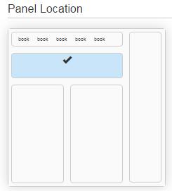 LMS User Guide 29 Add a Panel 1. Click Page and click + Add Panel or click Add Panel. 2. Select a panel type. 3. Select a location on the page from the panel layout. 4. Click Save.