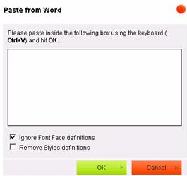LMS User Guide Chapter 1: Introduction 9 Paste From Word Inserts text copied from Microsoft Word and allows you to