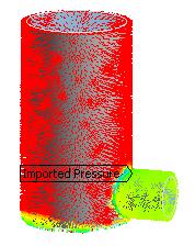 Right click Imported Load> Insert > Pressure a. In Details, select three inner surfaces for Geometry> Apply b.