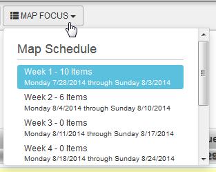 72 LessonVUE User Guide Chapter 5: Curriculum Maps Map Focus