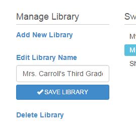 LessonVUE User Guide Chapter 6: LMS Pages 97 To edit a library name: a. Click Edit Library Name from.