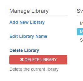 Click To delete a library: Libraries that are shared to ParentVUE, cannot be deleted.