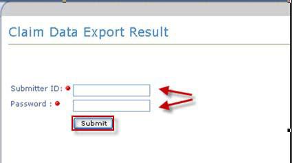 4) To download the requested data, click the Data Export Downloads link under the Claims Data Export section
