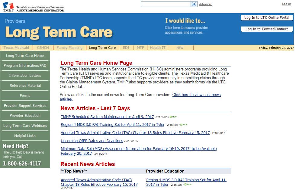 Getting Started You can access TexMedConnect from the Long Term Care Home page of the TMHP website. To use TexMedConnect you must already have an account on the TMHP website.
