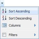 10 Column Preferences The dashboard and Submission page columns include preferences for the following: Sorting in Ascending or Descending Order Enabling or Disabling Columns Filtering Dashboard