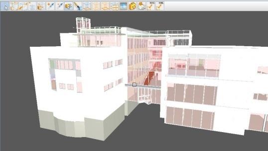 Semantic Building Information Model and Multimedia for Facility Management 27 Fig. 4. Architectural view of a building. In this snapshot it is required to display the walls for the architect. Fig. 5.