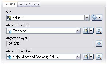 Click the Design Criteria tab. You can assign a design speed and use criteria-based design to help you design the alignment. 3.