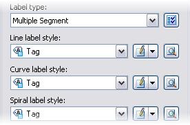 AutoCAD Civil 3D 2009 Education Curriculum NOTES You have now modified the alignment to display labels for design speed. Add Alignment Segment Labels You add tag labels to the alignment segments.