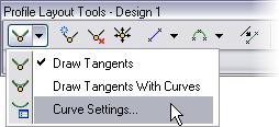 Module 15 - Roadway Alignments and Profiles NOTES 8. On the Profile Layout Tools toolbar, click the down arrow on the first icon. 9.