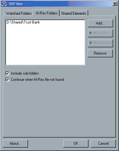 Hi-Res Folders Include sub-folders Include