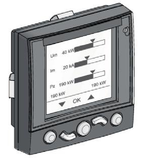 LV434063 FDM121 ULP display for one circuit breaker (see page 111) The FDM121 display is a local display unit displaying measurements and operating assistance data