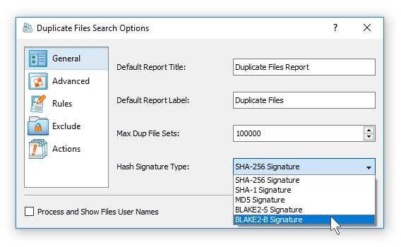 18 Duplicate Files Search Performance DiskBoss detects duplicate files by calculating hash signatures for files with an identical file size and files with the same hash signature are reported as