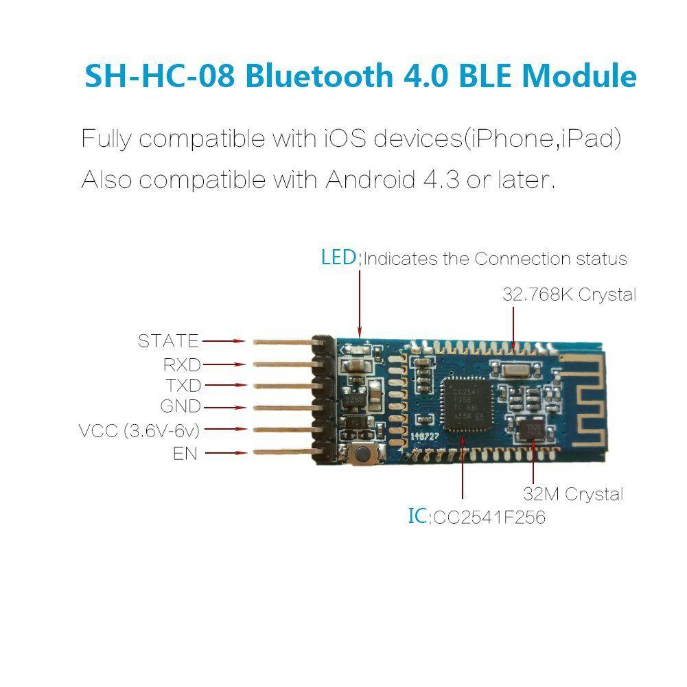 Bluetooth Module DSD TECH SH-HC-08 Bluetooth 4.0 BLE Slave Module Working voltage: 3.