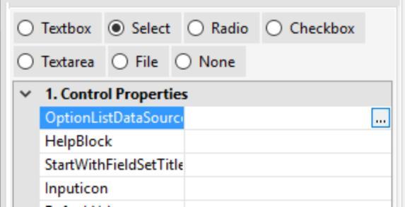 Auto Complete Data Source & Option List Data Source The auto complete data source and Option list data source perform the same actions; They provide a view for you to populate data