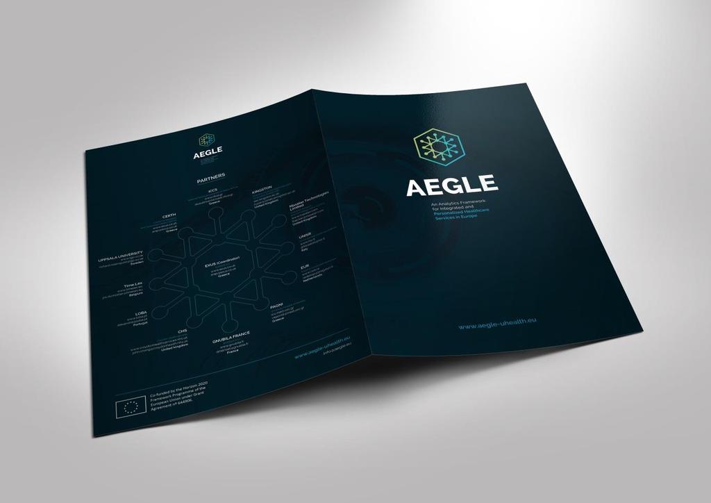 5. Folder Figure 34: AEGLE s folder mock-up The AEGLE S folder comprises the main info about AEGLE s project for an efficient promotion and dissemination information concerning he project, and also