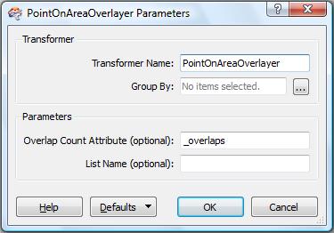 Overlap Count Attribute counts the number of point features contained in each polygon. This is useful for validating data and sending features to separate outputs for further processing.