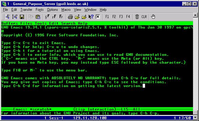 2 Running Emacs The "emacs" Command To run Emacs you should give the command: % emacs [filename] Note that a filename can optionally be supplied.