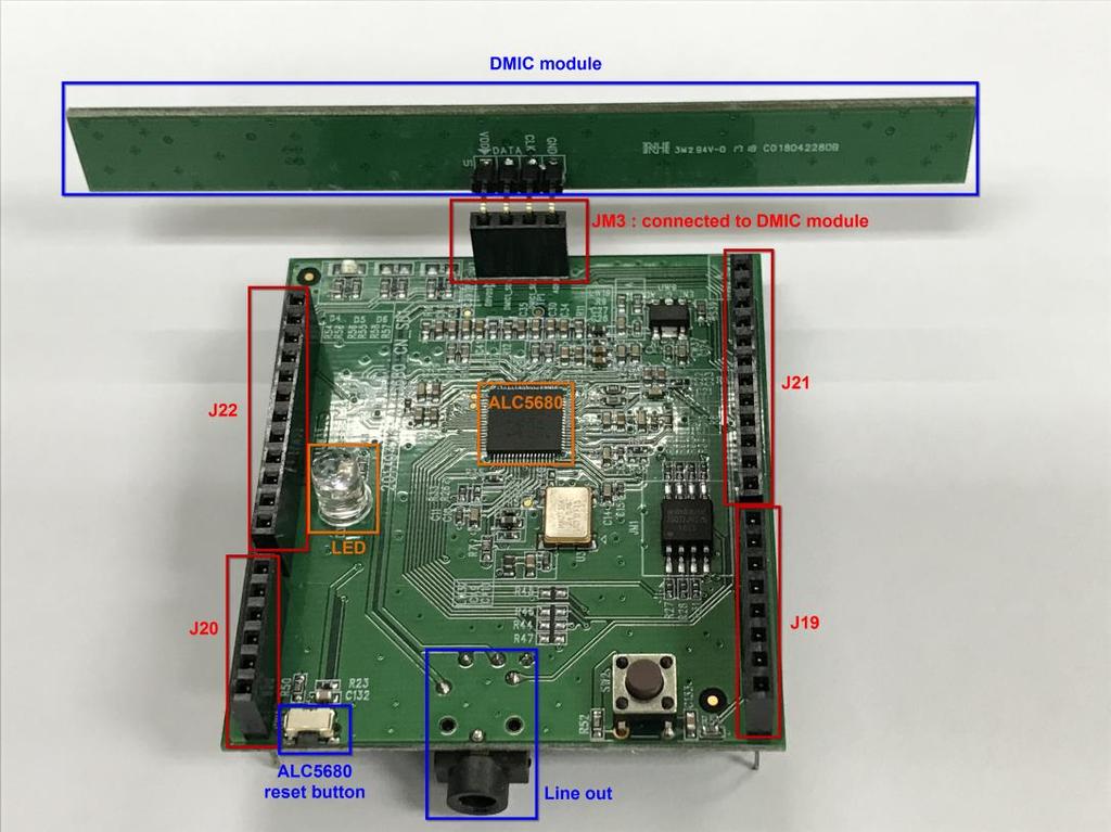 1. Overview This document describes the features of the ALC5680 evaluation board, including board information, hardware description, pin out, connections with Realtek Ameba RTL8195 Arduino Wireless