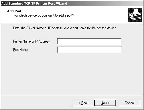 . Enter the IP address of the print server and then click Next. 7.
