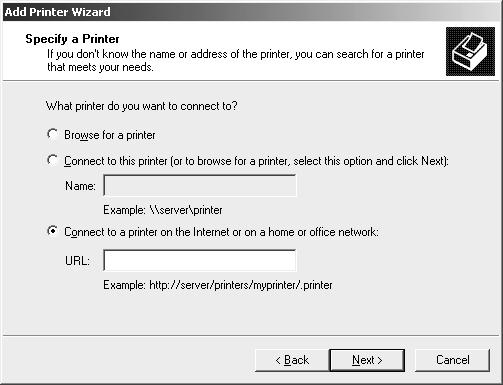Example: http://192.18.100.201:1/epson_ipp_printer. Follow the on-screen instructions to set up the printer. See Installing a printer driver on page 11 if necessary.