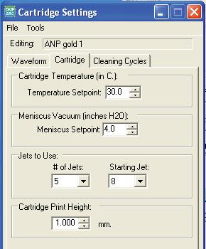 In the Cartridge settings window, choose the Cartridge tab, then select Enable advanced features under the Tools menu.