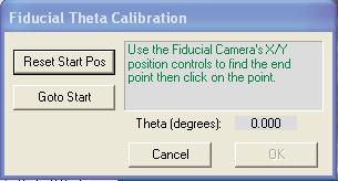 Click on Calibrate theta in the Tools menu. Follow the instructions in the window: Click on Set Start Position. Click on the first alignment point on the sample.