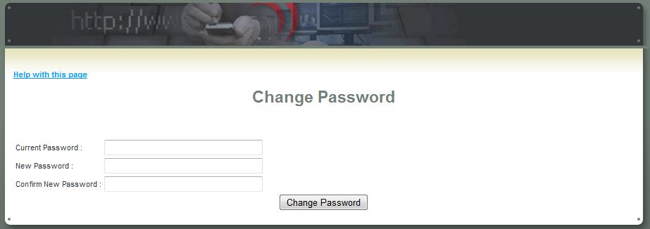 Change Password if you need to change your password you can do it from here.