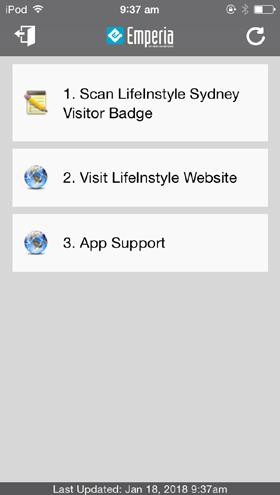 4 3 Once logged in, click on the first option Scan Visitor Badge to open the barcode scanner. If prompted to allow app to access device camera, select Allow.