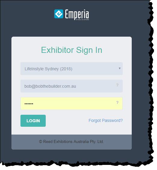 6 USING THE WEB PORTAL TO ACCESS LEADS 1 Go to Exhibitor Login for Emperia Scan Web Portal at: www.