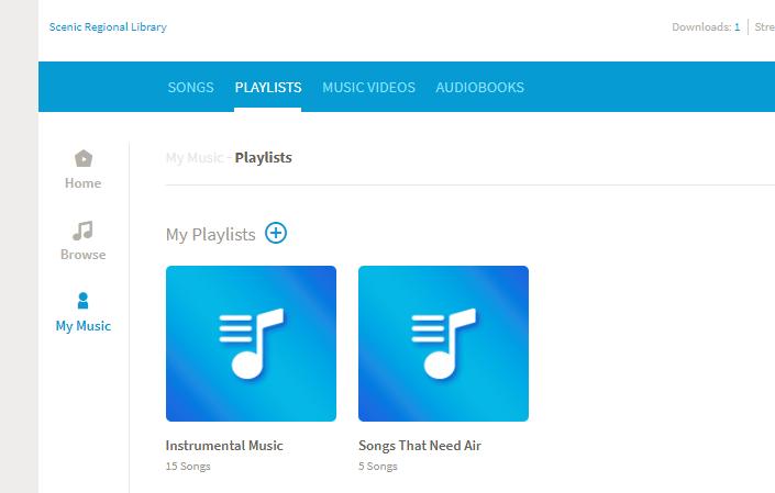 Freegal Music Website Tour, continued Playlists Clicking here displays playlists you created. You can click on any playlist to edit or stream it.