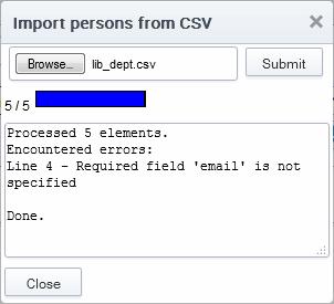 csv file CM will inform you if there is an error in the.