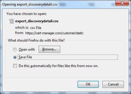 6.1.1.8 View Scan Results Upon completion of the Discovery Scan, InCommon Certificate Manager will automatically update the 'SSL Certificates' area with the results of the scan.